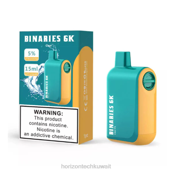 HorizonTech Binaries Cabin يمكن التخلص منها 15 مل - Horizon Tech Vape 2R8L47 واضح