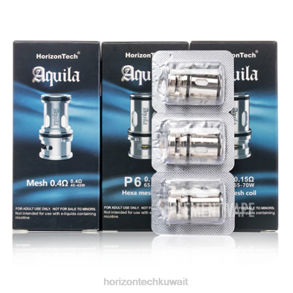 HorizonTech Aquila لفائف (3 عبوات) - Horizontech Vape Kuwait 2R8L183 P6 - 0.15 أوم (3 عبوات)