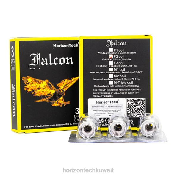 HorizonTech Falcon لفائف (3 عبوات) - Horizon Tech Coils 2R8L160 كويل f2 0.2 اوم