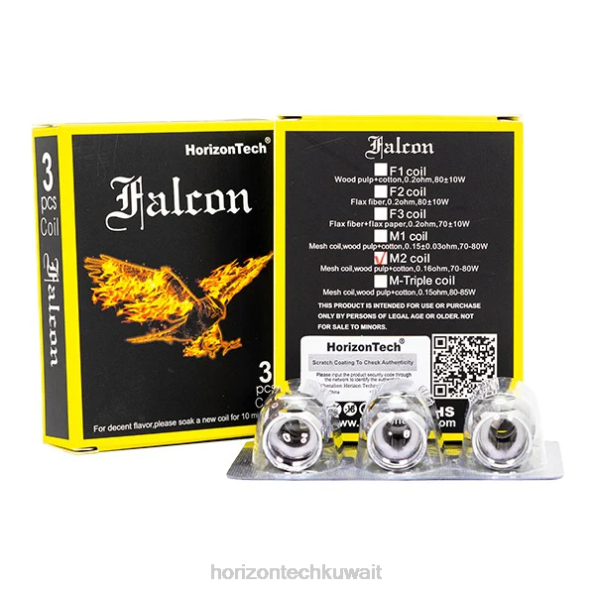 HorizonTech Falcon لفائف (3 عبوات) - Horizon Tech Vape Tank 2R8L164 M2 شبكة لفائف 0.16ohm