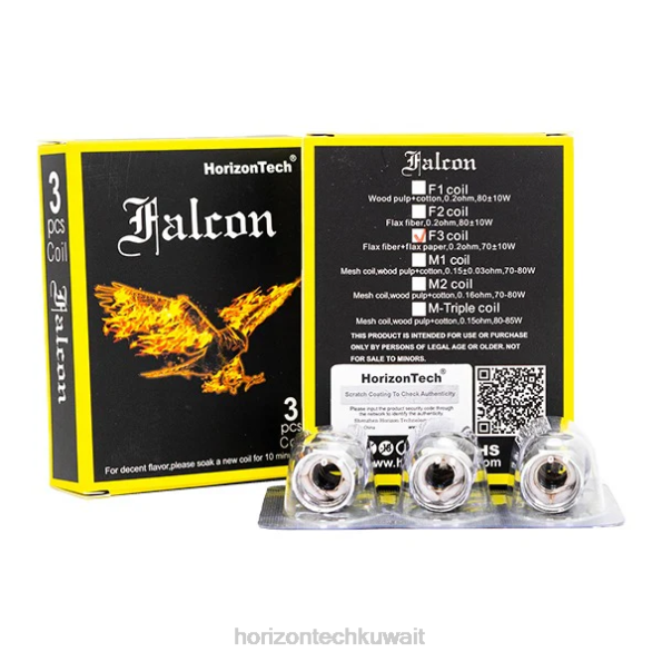 HorizonTech Falcon لفائف (3 عبوات) - Horizontech Kuwait 2R8L161 كويل f3 0.2 اوم