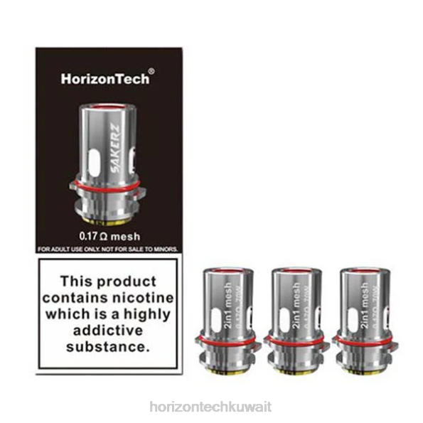 HorizonTech Sakerz لفائف (3 عبوات) - Horizontech Disposable Vape 2R8L6 شبكة 2 في 1 بمقاومة 0.17 أوم (3 عبوات)