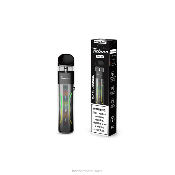 HorizonTech Talons نظام جراب - Horizon Tech Vape Tank 2R8L196 منتصف الليل الفضة
