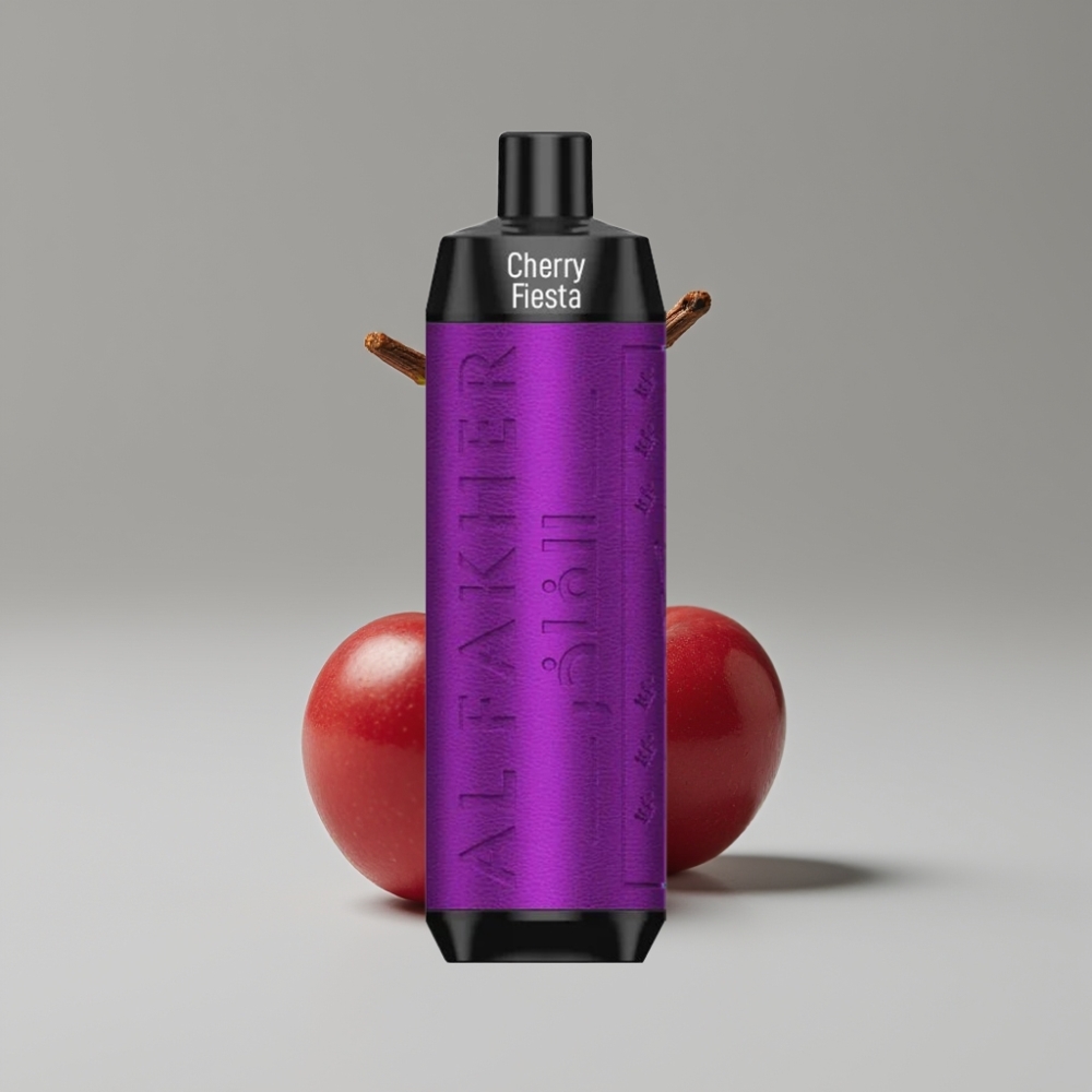 Al Fakher Crown Bar 8000 Crystal سيجارة إلكترونية للاستخدام مرة واحدة - 8000 Puffs - 18ml - 5mg Nicotine - Cherry Fiesta