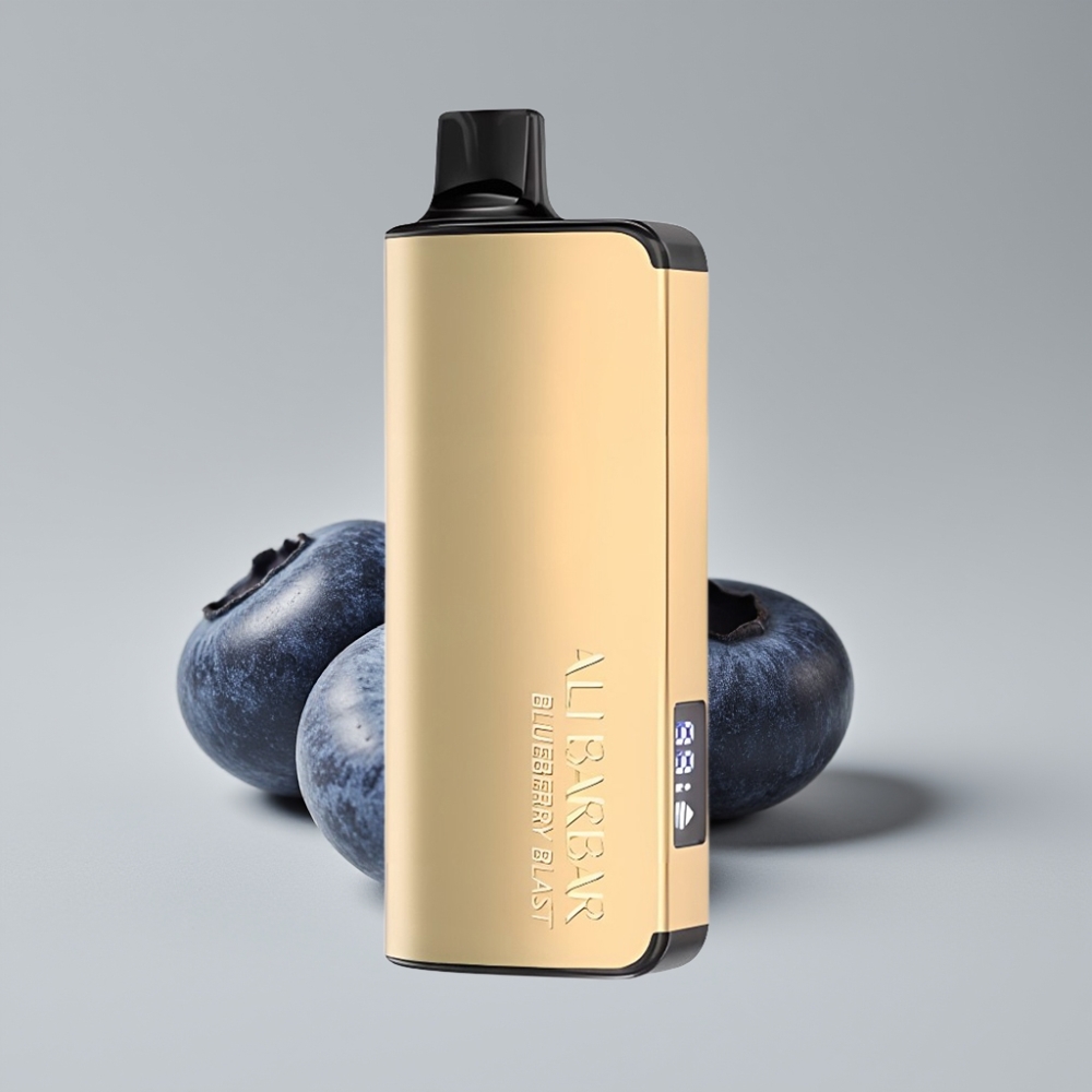 Alibarbar Ingot 9000 Puffs سيجارة إلكترونية للاستخدام مرة واحدة 22ml E-liquid 2350mah Battery Blueberry Blast