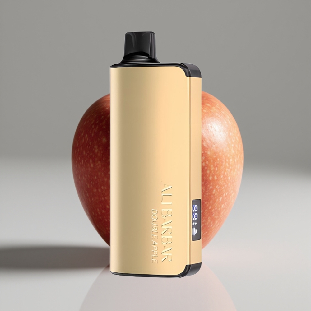 Alibarbar Ingot 9000 Puffs سيجارة إلكترونية للاستخدام مرة واحدة Double Apple 22ml E-liquid 2350mAh Battery LED Display