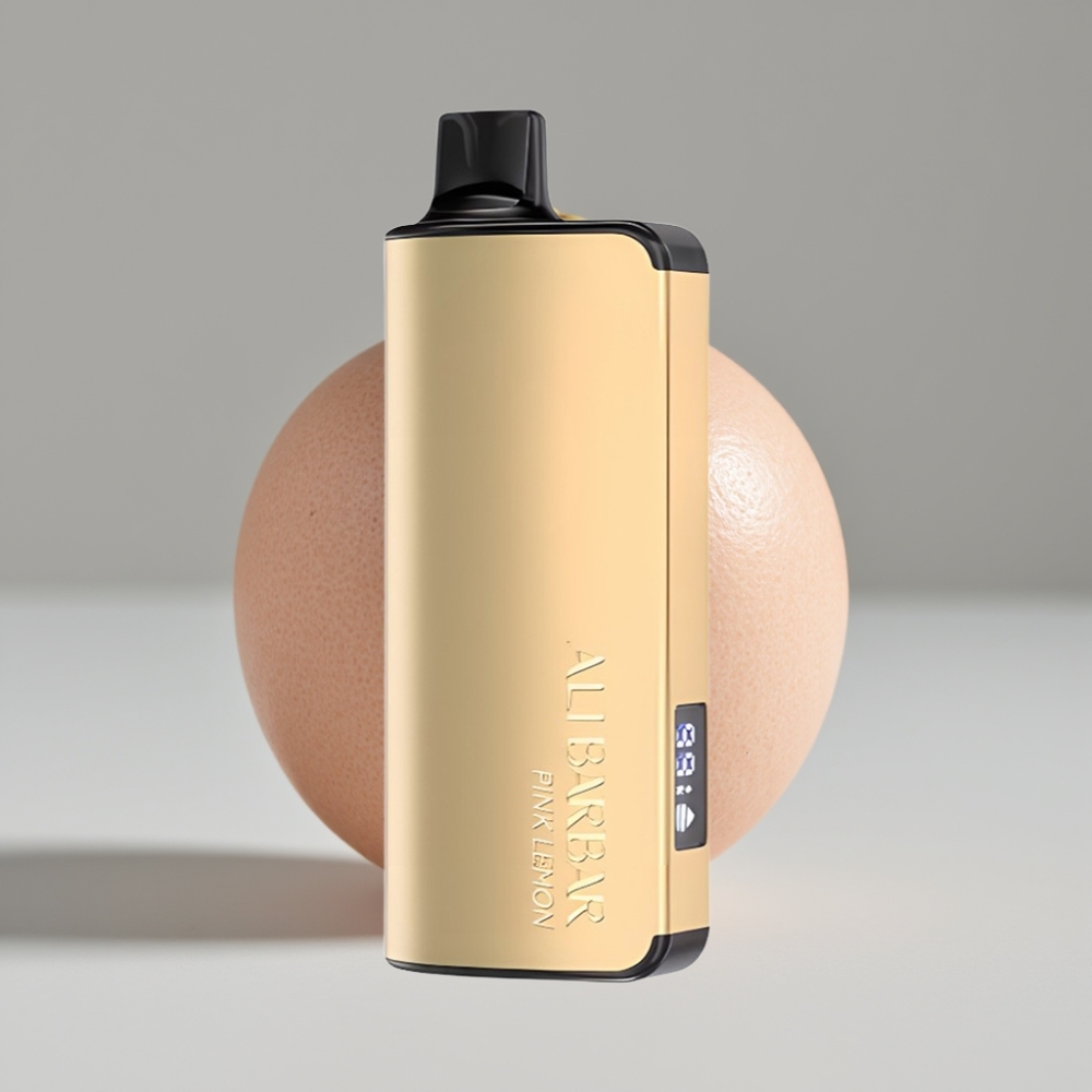 Alibarbar Ingot 9000 Puffs سيجارة إلكترونية للاستخدام مرة واحدة Pink Lemon - 22ml E-liquid, 2350mAh Battery, LED Display
