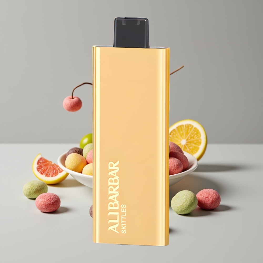 Alibarbar Pandora 7000 Puffs سيجارة إلكترونية للاستخدام مرة واحدة Skittles بنكهة سكيتلز - 17 مل، 7000 نفخة، بطارية غير قابلة لإعادة الشحن