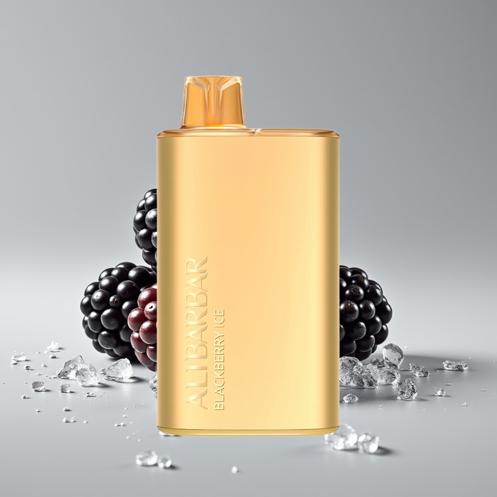 Alibarbar Rich 8000 Puffs سيجارة إلكترونية للاستخدام مرة واحدة Blackberry Ice - 20ml E-Liquid, 2000mAh Battery, 8000 Puffs