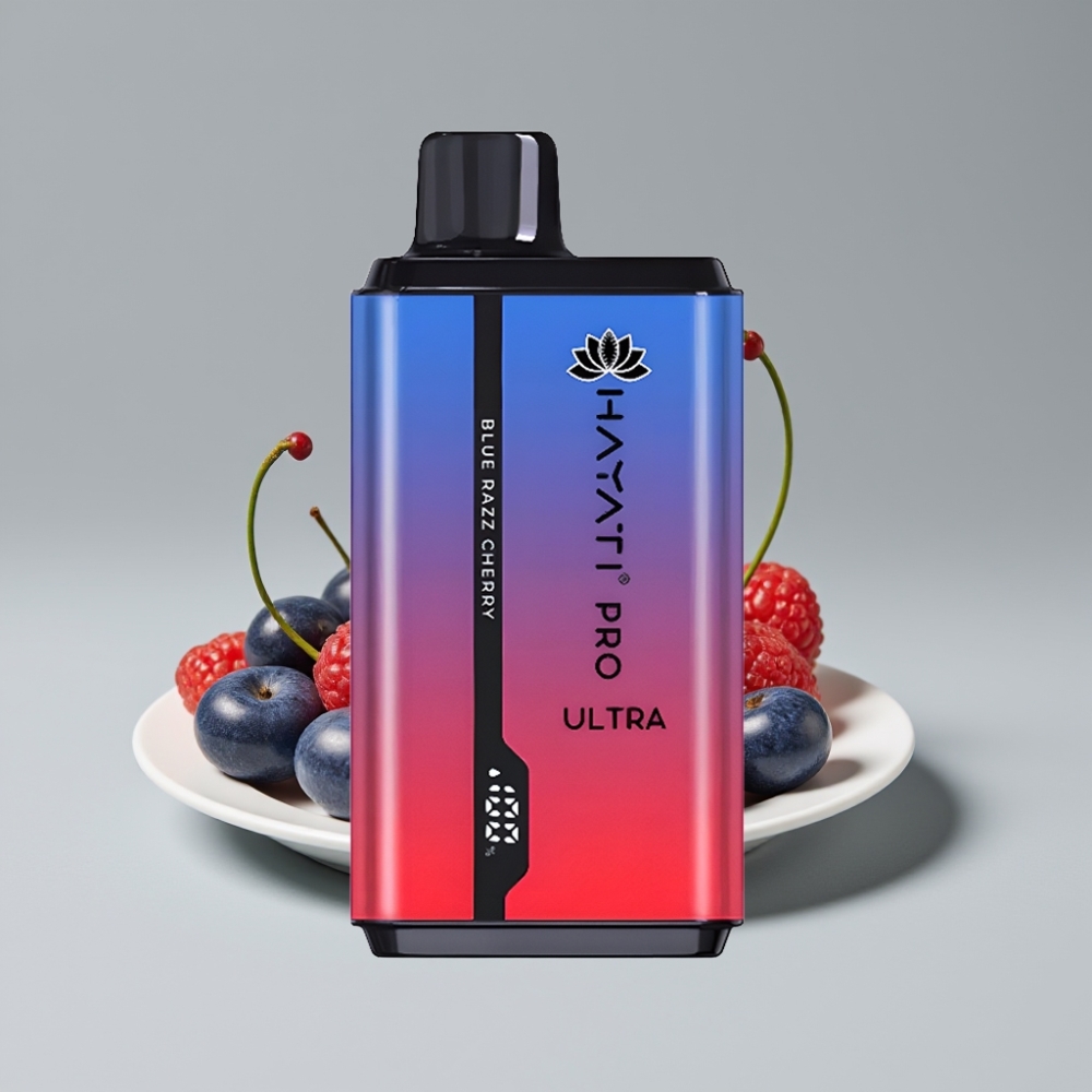 Hayati Pro Ultra 15000 نفخة - 24مل سائل - 2% نيكوتين - نكهة التوت الأزرق والكرز الأزرق