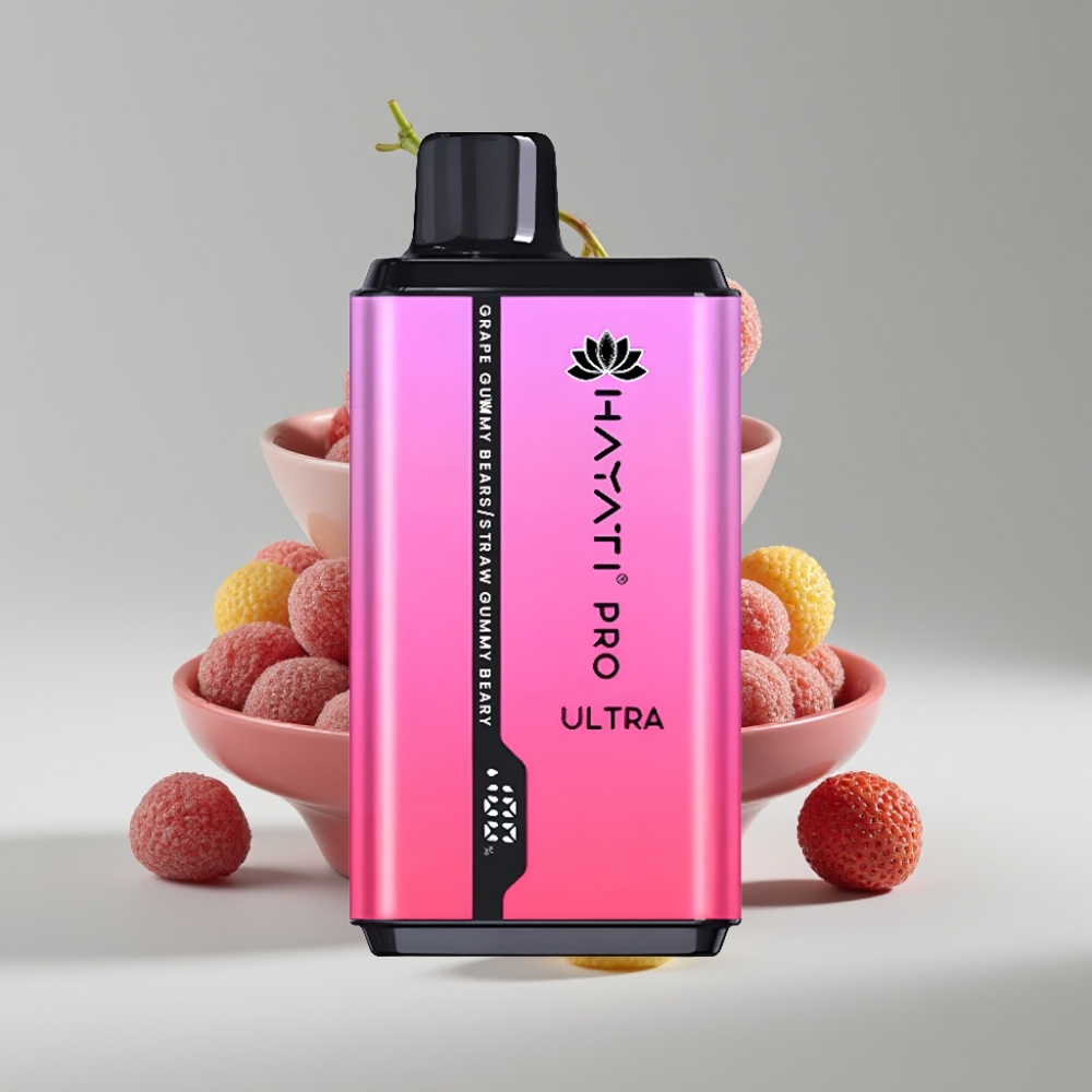 Hayati Pro Ultra 15000 Puffs - 2×12ml - 2% - نكهة غومي عنب وفراولة