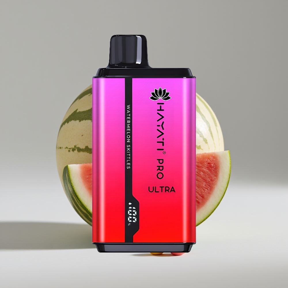 Hayati Pro Ultra 15000 Puffs 2×12ml بطارية 850mAh نكهة بطيخ سكيتلز 2% نيكوتين