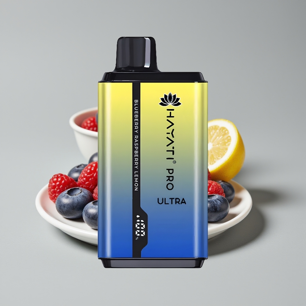 Hayati Pro Ultra 15000 Puffs - 850mAh بطارية - 2×12ml سعة - 2% نيكوتين - توت عُلّي توت أزرق ليمون