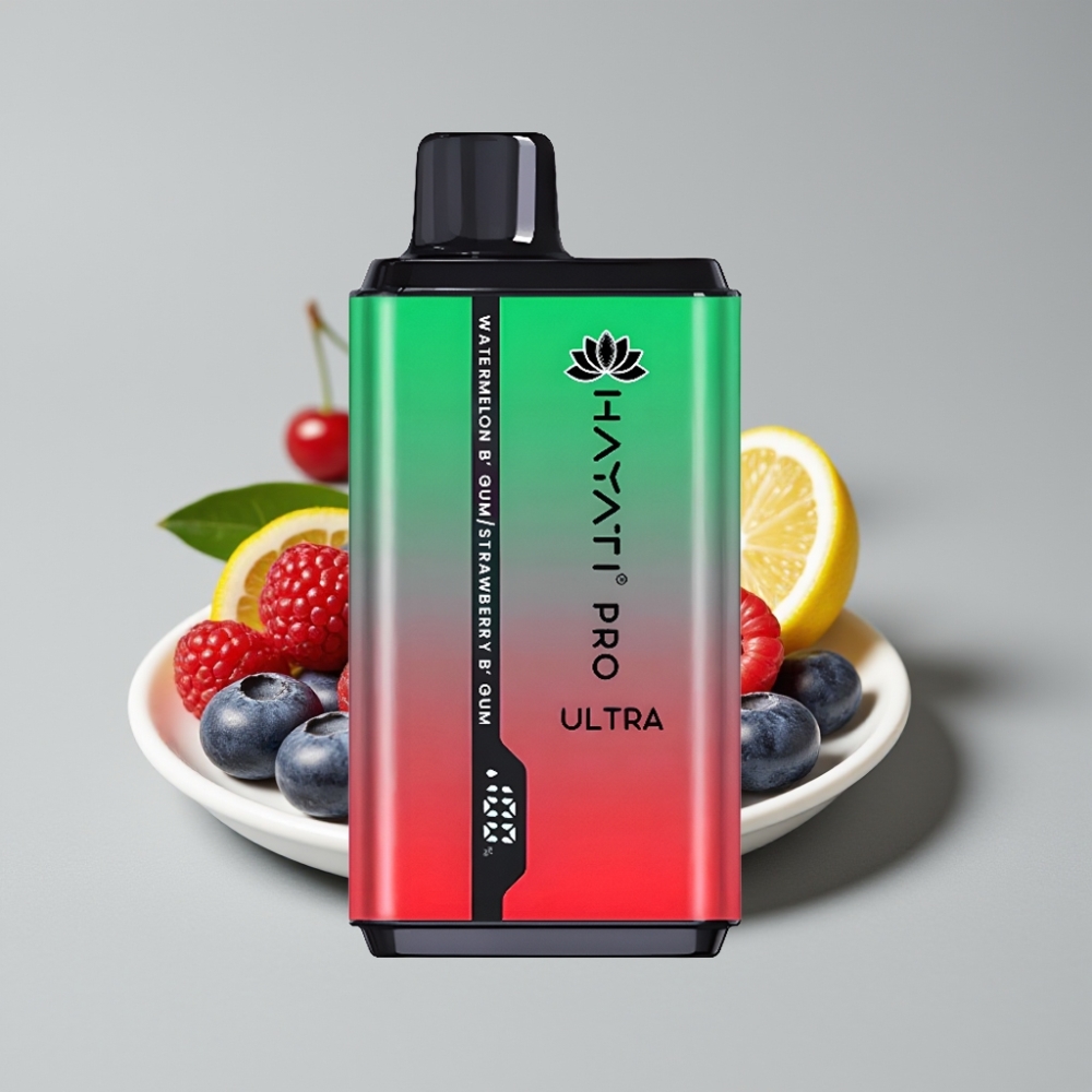 Hayati Pro Ultra 15000 Puffs - 850mAh - 2×12ml - 2% نيكوتين - نكهة التوت والفراولة والكرز والليمون والتوت الأزرق