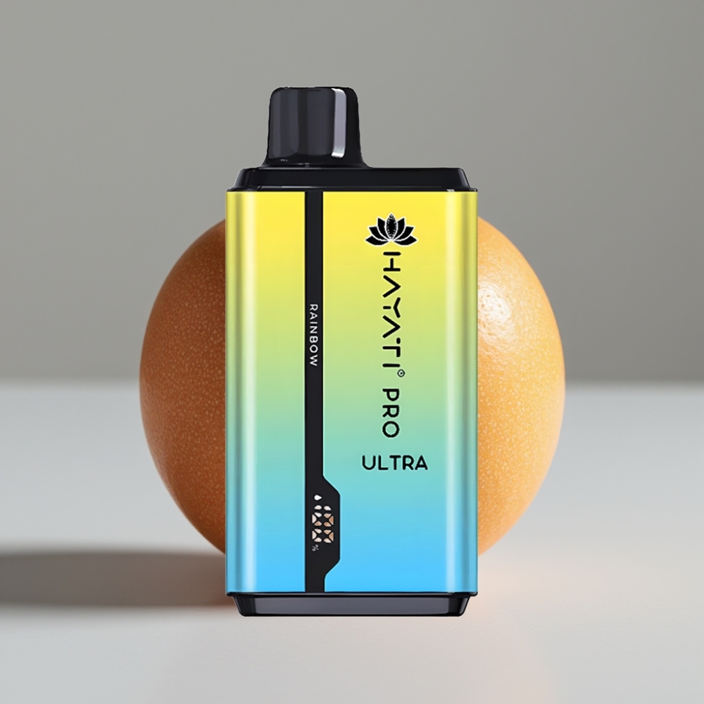 Hayati Pro Ultra 15000 Puffs سيجارة إلكترونية للاستخدام مرة واحدة Rainbow - 850mAh Battery - 2×12ml E-Liquid - 2% Nicotine