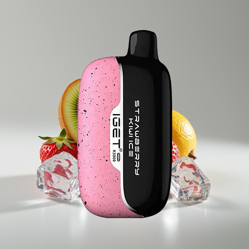 IGET Moon K5000 Puffs سيجارة إلكترونية للاستخدام مرة واحدة - فراولة كيوي مثلج | 5000 نفخة | وزن 81.5 جرام