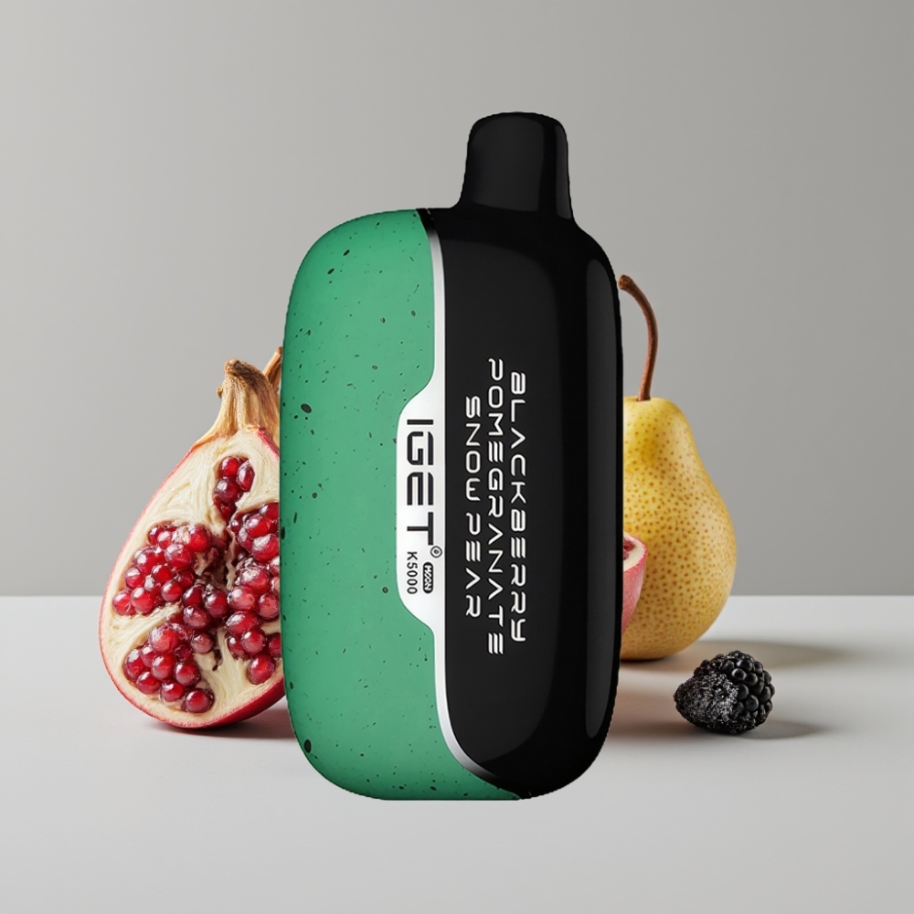 IGET Moon K5000 Puffs - 5000 نفخة - 81.5 جرام - نكهة توت أسود ورمان وإجاص ثلجي
