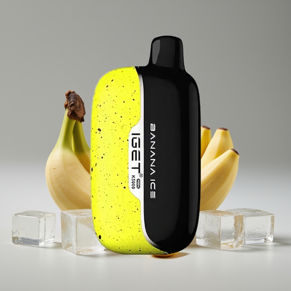 IGET Moon K5000 Puffs سيجارة إلكترونية للاستخدام مرة واحدة - Banana Ice | 81.5g | PC Material | 1.35 Ohm Mesh Coil