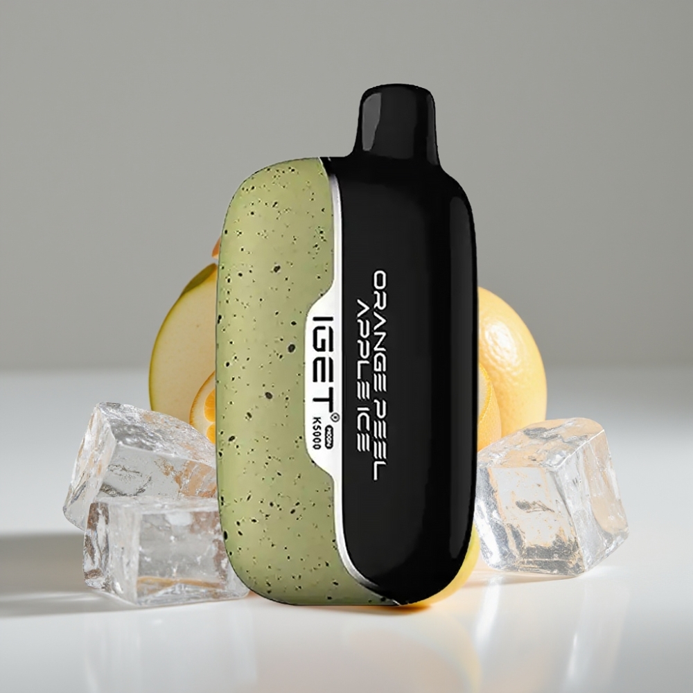 IGET Moon K5000 Puffs سيجارة إلكترونية للاستخدام مرة واحدة - Orange Peel Apple Ice - 81.5g - 5000 Puffs - 1.35 Ohm Mesh Coil