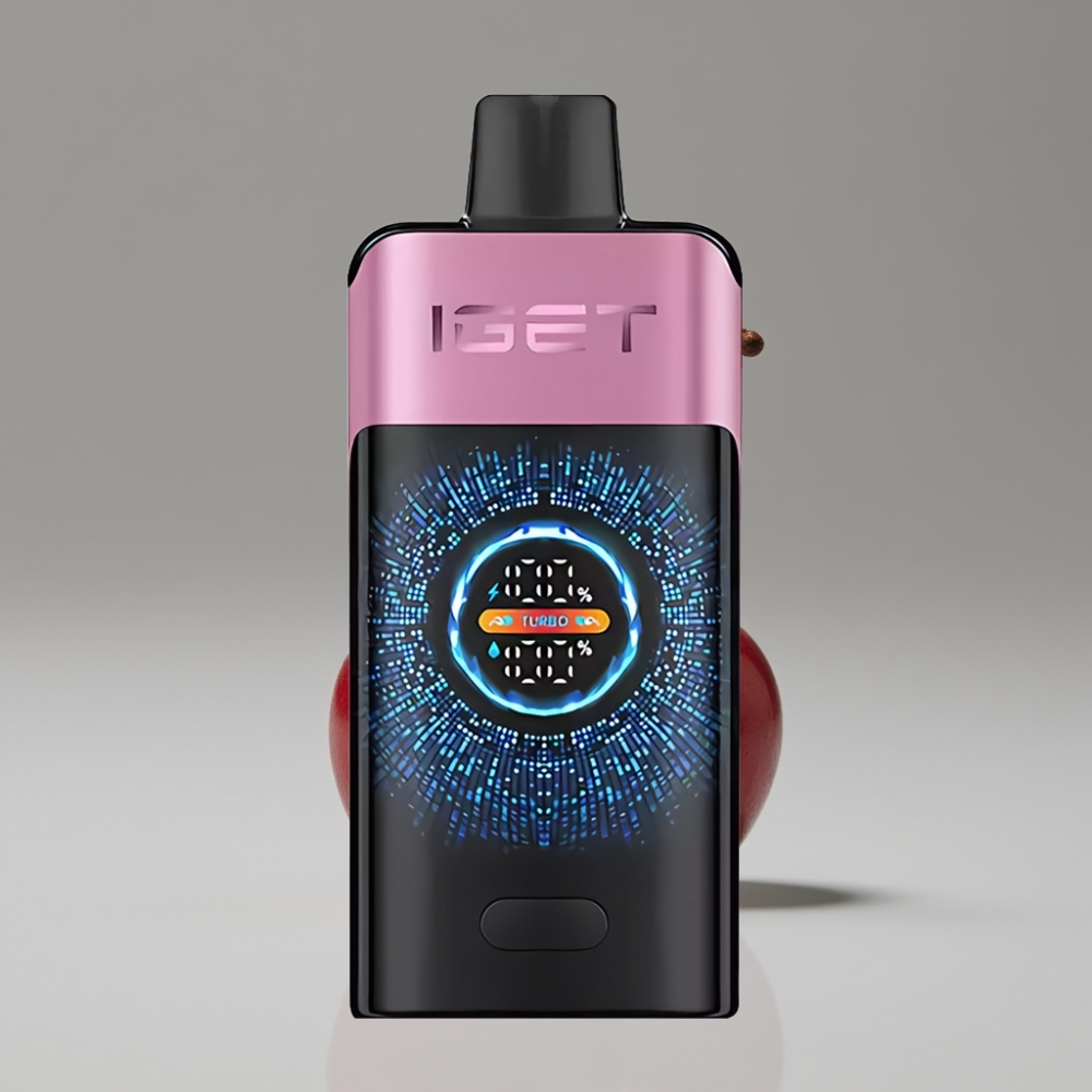 IGET ONE 12000 Puffs سيجارة إلكترونية للاستخدام مرة واحدة Cherry Monster - 2700mAh Battery, Dual Mesh Coil, Large Curved Screen
