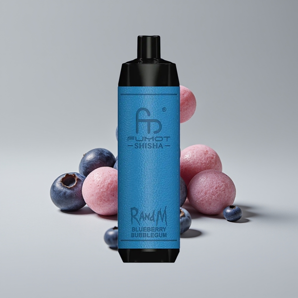 RandM Fumot Shisha 10000 Puffs سيجارة إلكترونية للاستخدام مرة واحدة Blueberry Bubblegum – 18ml، 850mAh، Type-C، 0.5% نيكوتين