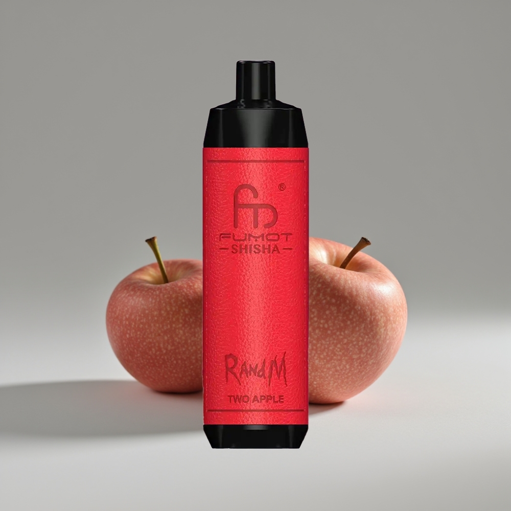 RandM Fumot Shisha 10000 Puffs سيجارة إلكترونية للاستخدام مرة واحدة – تفاحتين (Two Apple) – 18ml – 850mAh – Type-C