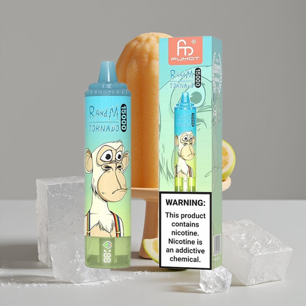 RandM Fumot Tornado 15000 نفحة سيجارة إلكترونية Ice Pop شاشة LCD شحن Type-C