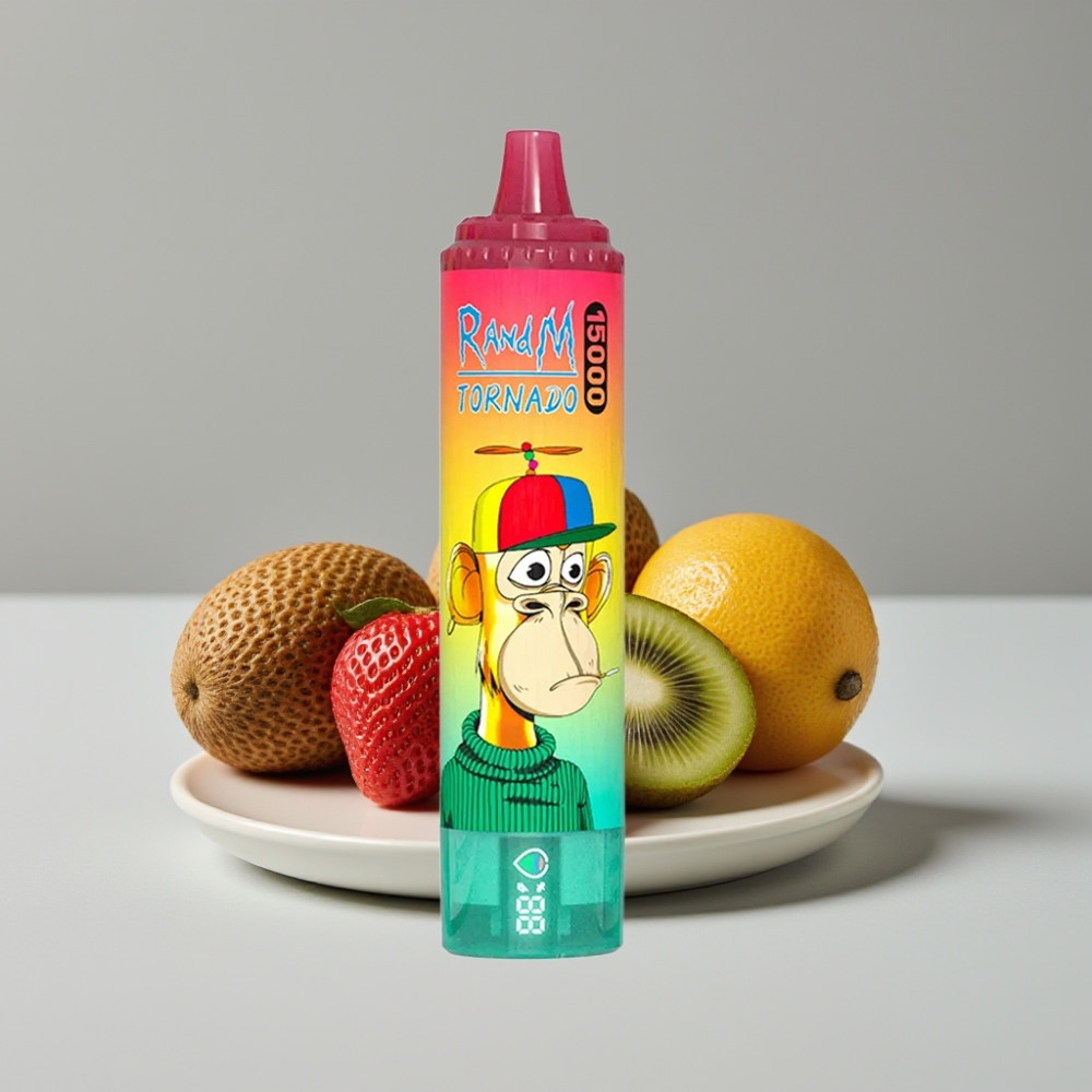RandM Fumot Tornado 15000 Puffs Strawberry Kiwi USB Type-C LCD 25ml 850mAh