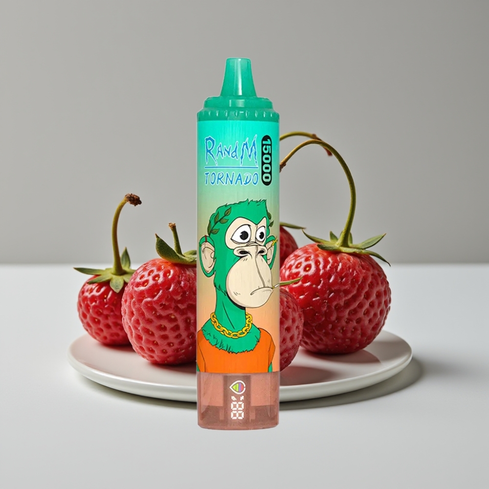 RandM Fumot Tornado 15000 Puffs Triple Berry – 25ml سعة، شاشة LCD، شاحن Type-C