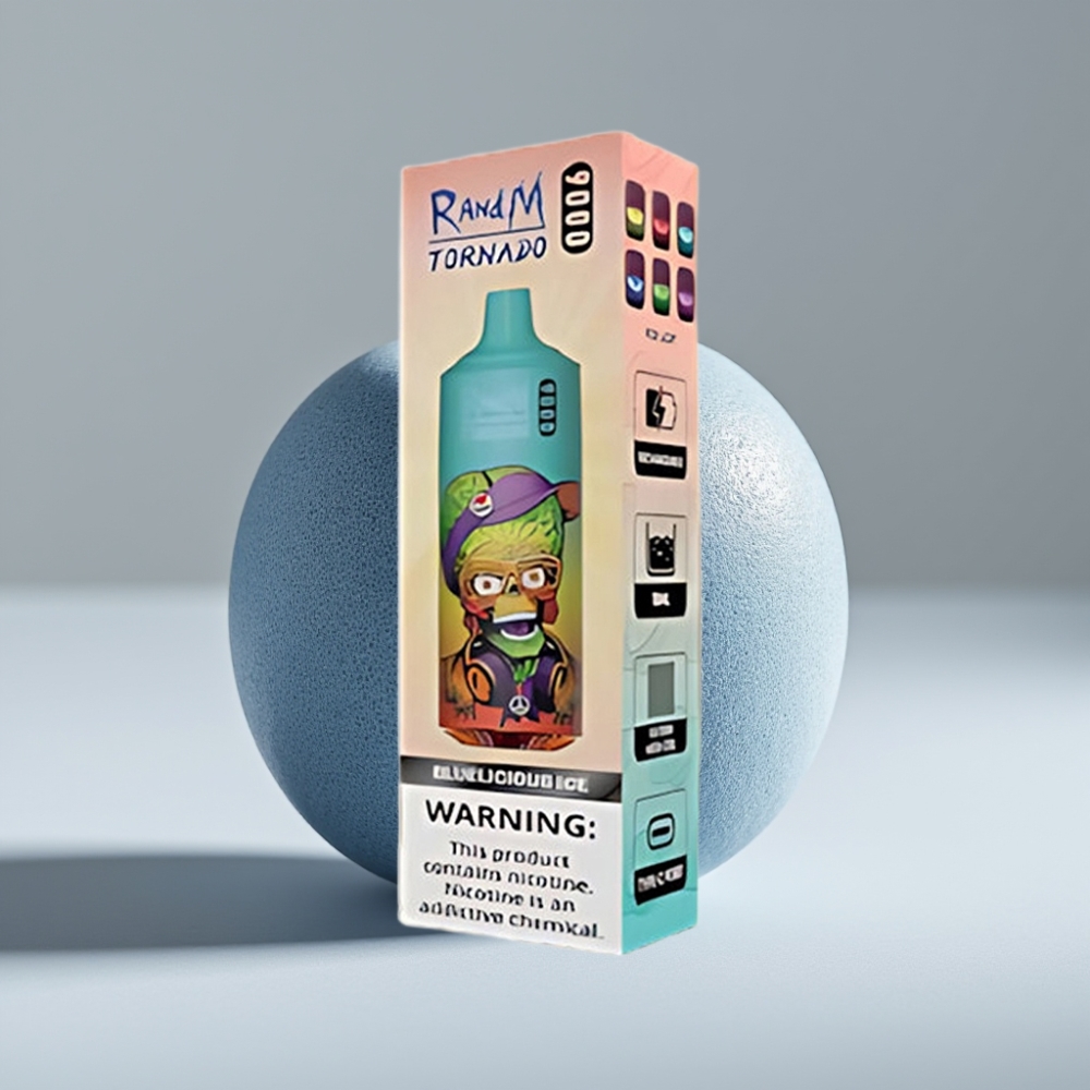 RandM Tornado 9000 Puffs 18mL 850mAh Mesh Coil جهاز تبخير بلو ليسيوس آيس