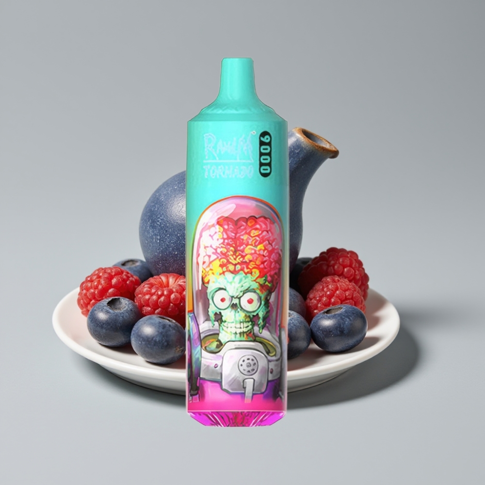 RandM Tornado 9000 Puffs Vape Disposable - 18mL - 850mAh - توت أزرق حامض