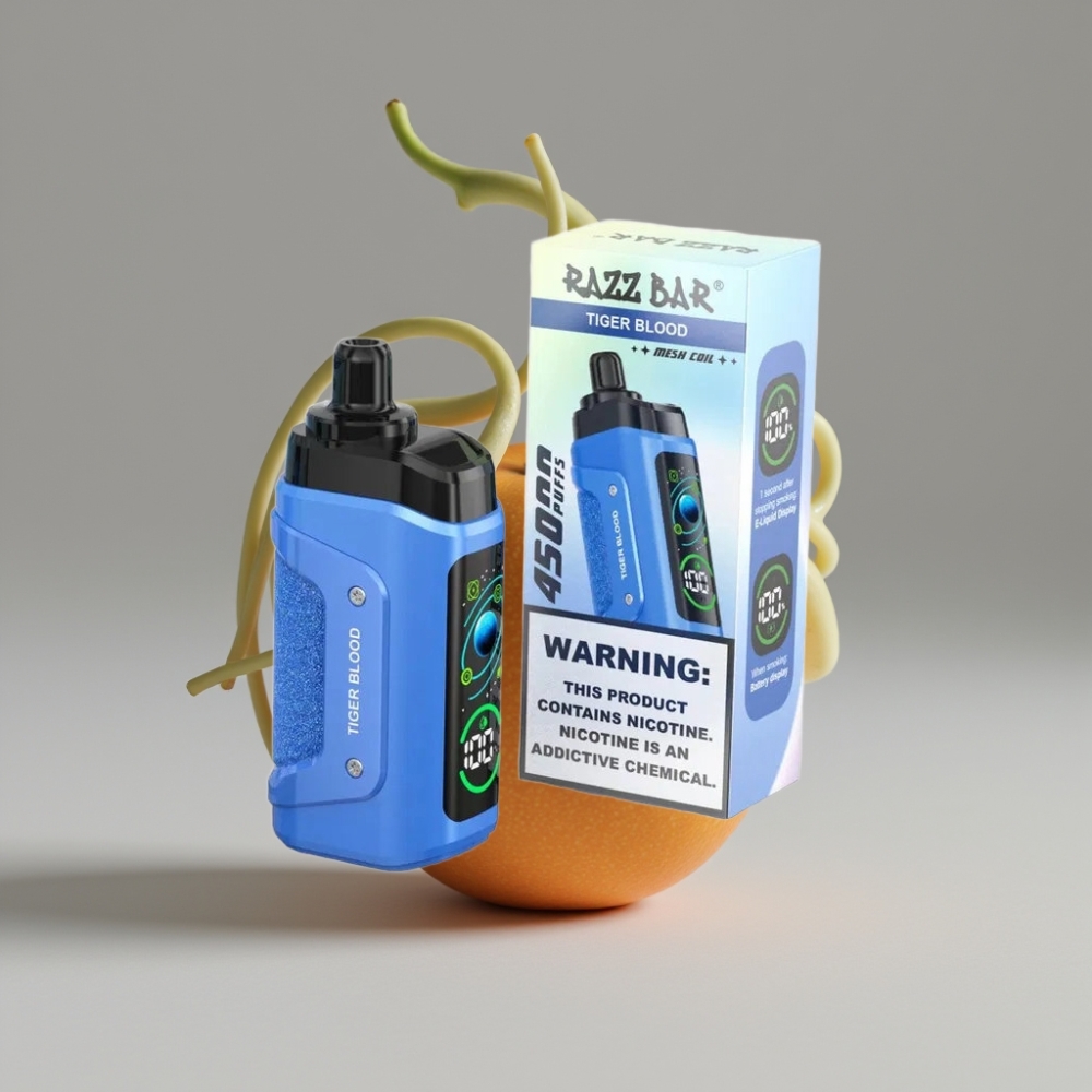 Razz Bar 45000 Puffs سيجارة إلكترونية للاستخدام مرة واحدة دم النمر - 1.0 Ohm Mesh - Type-C - 20 mg/ml