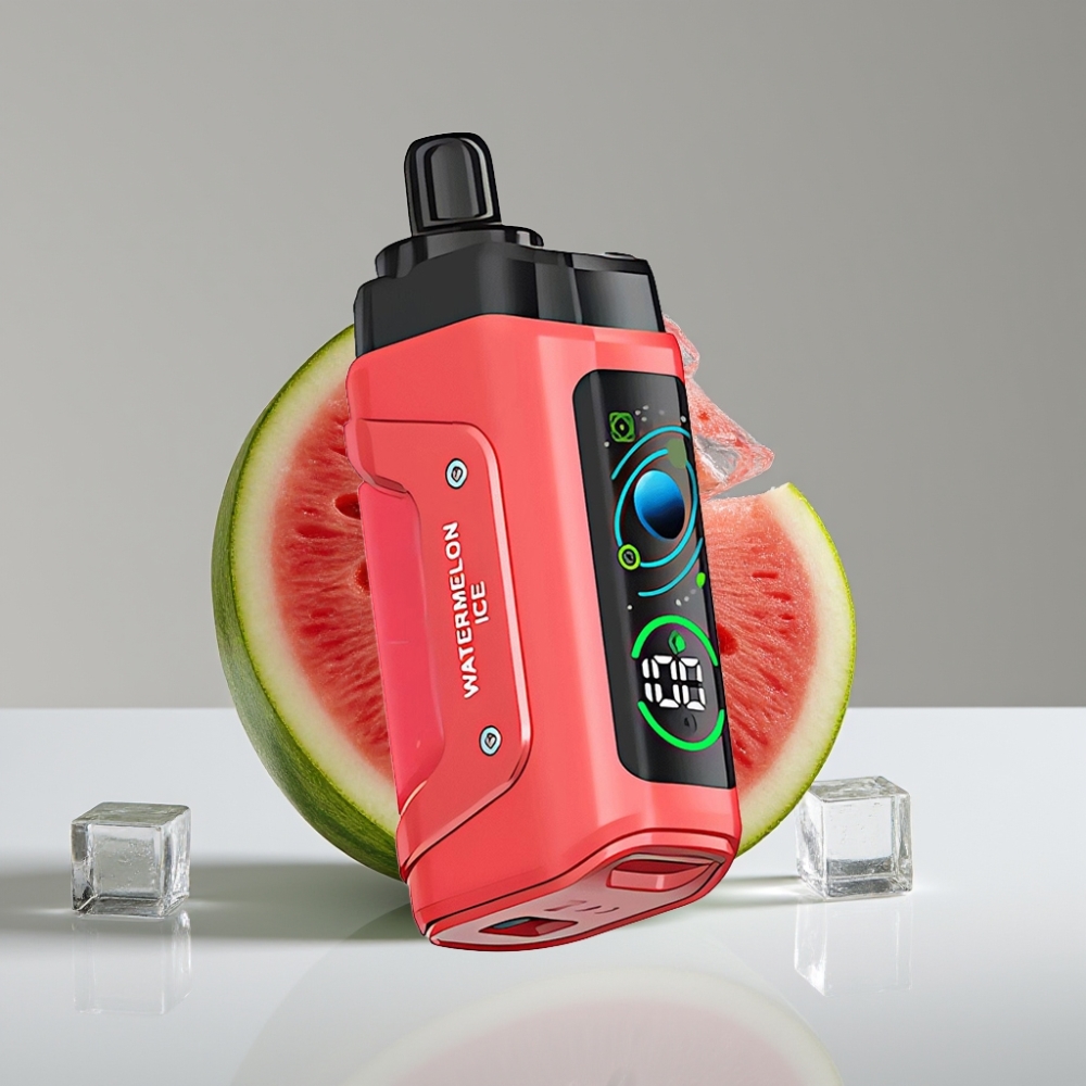 Razz Bar 45000 Puffs سيجارة إلكترونية للاستخدام مرة واحدة بطيخ مثلج - 650 مAh بطارية، 1.0 أوم، Type-C