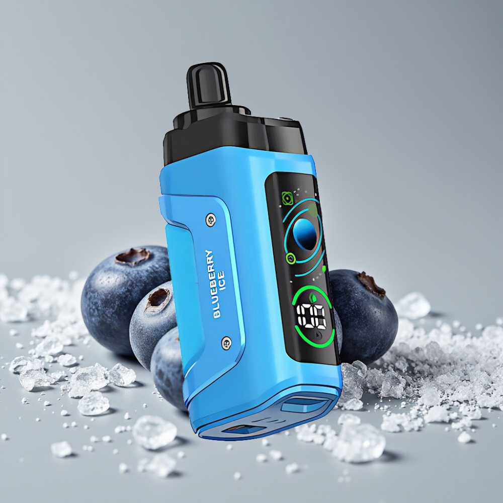 Razz Bar 45000 Puffs Vape Blueberry Ice - Type-C قابل للشحن، 650 مللي أمبير، ضبط تدفق الهواء