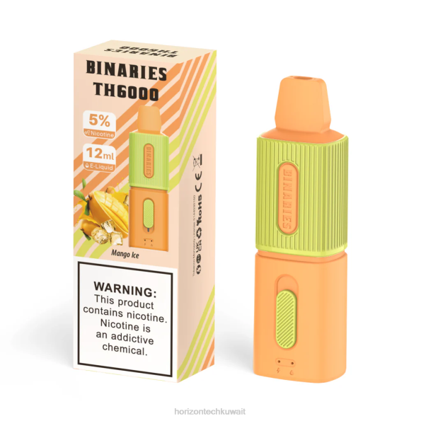 HorizonTech Binaries Cabin th6000 القابل للتصرف 12 مل - Horizon Tech Vape Coils 2R8L99 جليد المانجو